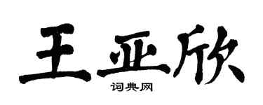 翁闿运王亚欣楷书个性签名怎么写