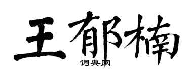 翁闿运王郁楠楷书个性签名怎么写