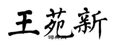 翁闿运王苑新楷书个性签名怎么写