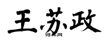 翁闿运王苏政楷书个性签名怎么写