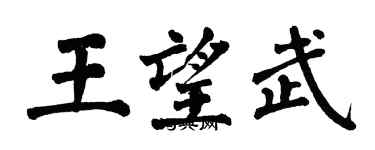 翁闿运王望武楷书个性签名怎么写