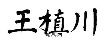 翁闿运王植川楷书个性签名怎么写