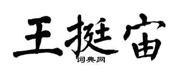 翁闿运王挺宙楷书个性签名怎么写