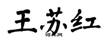 翁闿运王苏红楷书个性签名怎么写