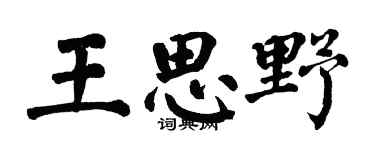 翁闿运王思野楷书个性签名怎么写