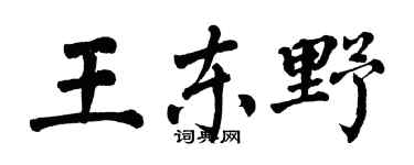 翁闿运王东野楷书个性签名怎么写