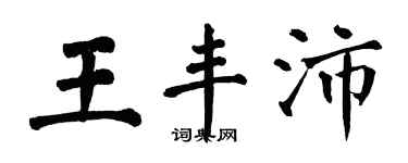 翁闿运王丰沛楷书个性签名怎么写
