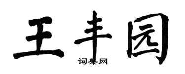 翁闿运王丰园楷书个性签名怎么写