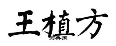 翁闿运王植方楷书个性签名怎么写