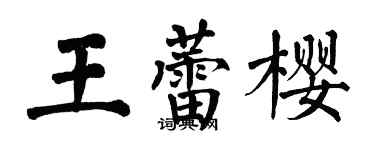 翁闿运王蕾樱楷书个性签名怎么写
