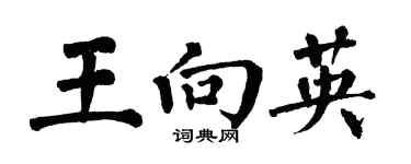 翁闿运王向英楷书个性签名怎么写