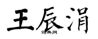 翁闿运王辰涓楷书个性签名怎么写