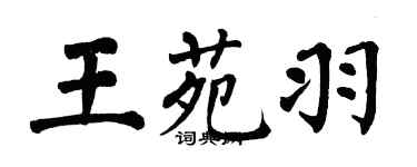 翁闿运王苑羽楷书个性签名怎么写