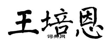 翁闿运王培恩楷书个性签名怎么写