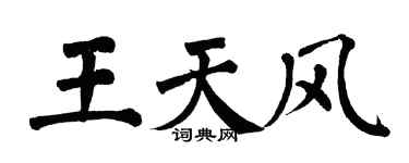 翁闿运王天风楷书个性签名怎么写