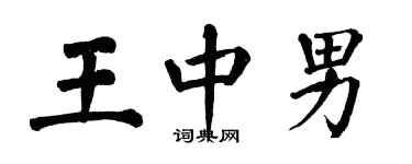 翁闿运王中男楷书个性签名怎么写