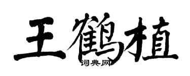 翁闿运王鹤植楷书个性签名怎么写