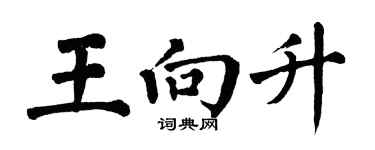 翁闿运王向升楷书个性签名怎么写