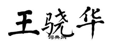 翁闿运王骁华楷书个性签名怎么写