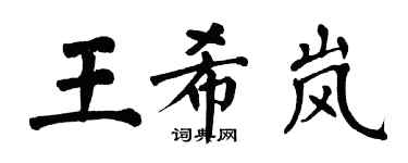 翁闿运王希岚楷书个性签名怎么写