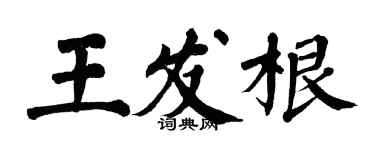 翁闿运王发根楷书个性签名怎么写