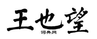 翁闿运王也望楷书个性签名怎么写