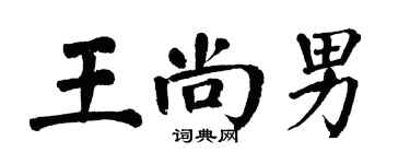 翁闿运王尚男楷书个性签名怎么写
