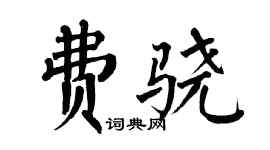翁闿运费骁楷书个性签名怎么写