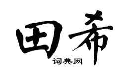 翁闿运田希楷书个性签名怎么写