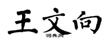 翁闿运王文向楷书个性签名怎么写