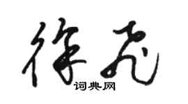 骆恒光徐飞草书个性签名怎么写