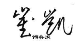 骆恒光崔凯草书个性签名怎么写
