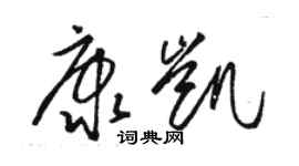骆恒光康凯草书个性签名怎么写