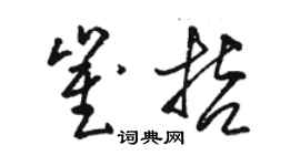 骆恒光崔哲草书个性签名怎么写
