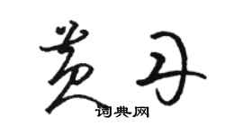 骆恒光黄丹草书个性签名怎么写