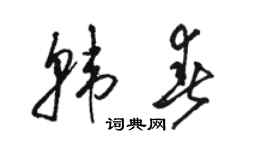 骆恒光韩春草书个性签名怎么写