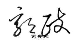 骆恒光郭政草书个性签名怎么写