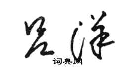 骆恒光吕洋草书个性签名怎么写