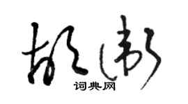 骆恒光胡卫草书个性签名怎么写