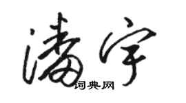 骆恒光潘宇草书个性签名怎么写