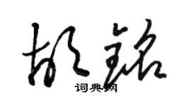 骆恒光胡铭草书个性签名怎么写