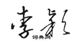 骆恒光李颖草书个性签名怎么写