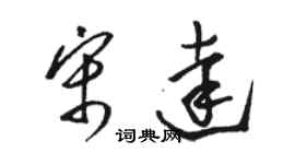 骆恒光宋达草书个性签名怎么写