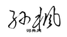 骆恒光孙枫草书个性签名怎么写