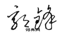 骆恒光郭锋草书个性签名怎么写