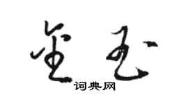 骆恒光金玉草书个性签名怎么写