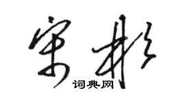 骆恒光宋彬草书个性签名怎么写