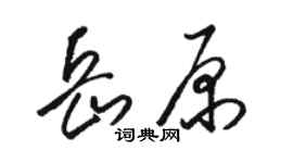 骆恒光岳原草书个性签名怎么写