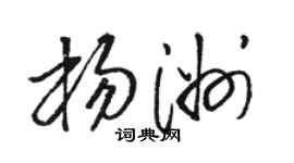 骆恒光杨洲草书个性签名怎么写