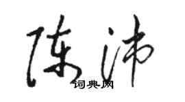 骆恒光陈沛草书个性签名怎么写